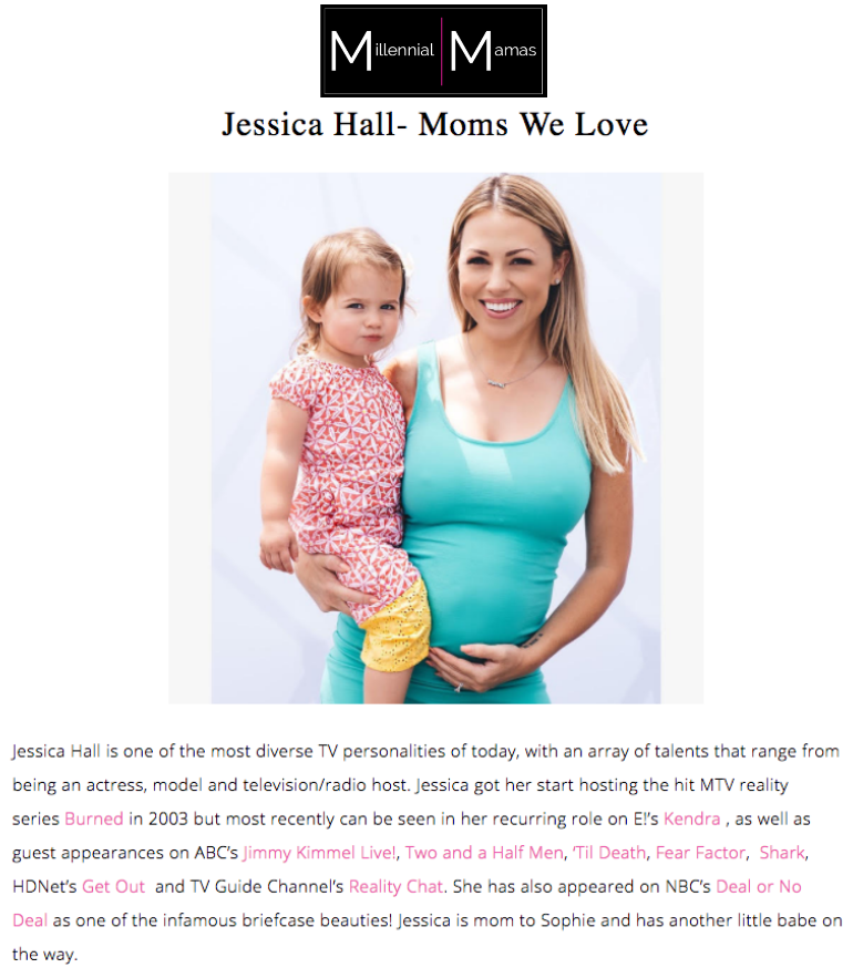 Jessica Hall featured on Millennial Mamas Website
