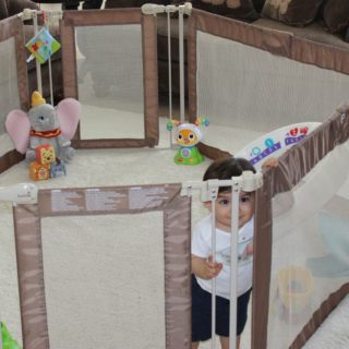 The Summer Infant Custom Fit Walk - Thru Gate is great for giving small kids room to play and explore.