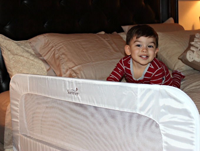 Convertible Bed Rail that works on a crib, toddler bed, and a full size bed. 