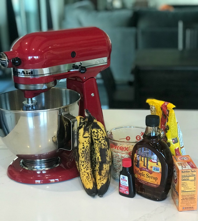 Chocolate Chip Banana Oat Bread Ingredients