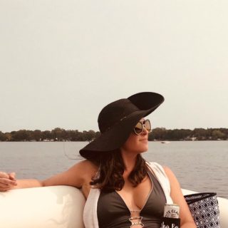 Lynnaya on a boat