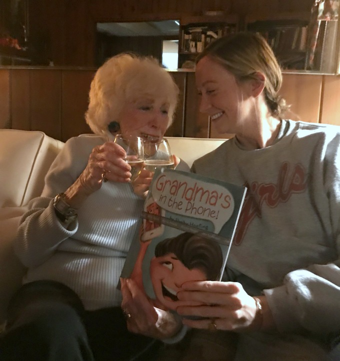 author with her grandma