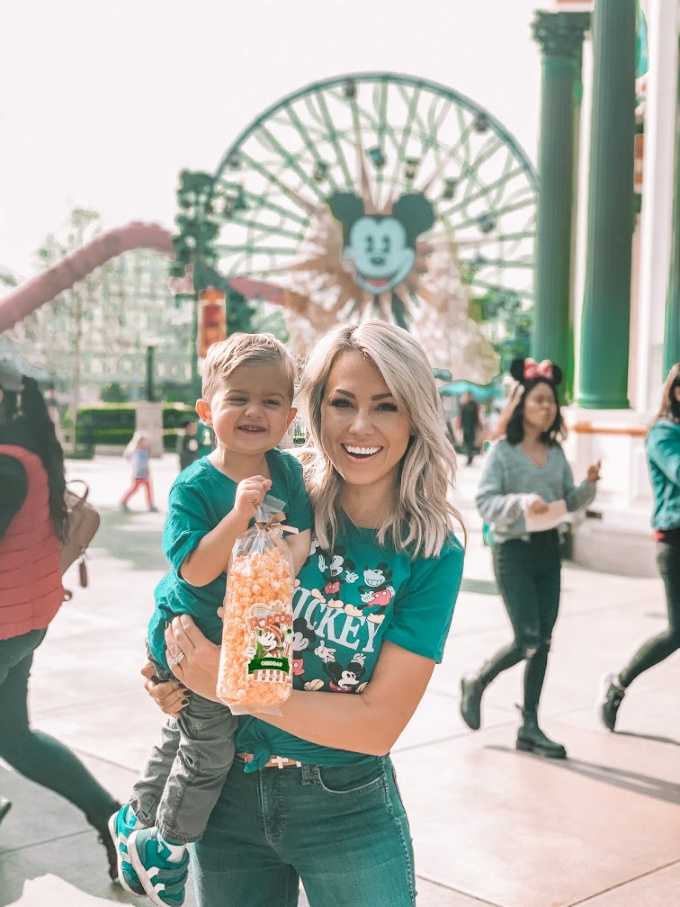 Mom and son at Disneyland