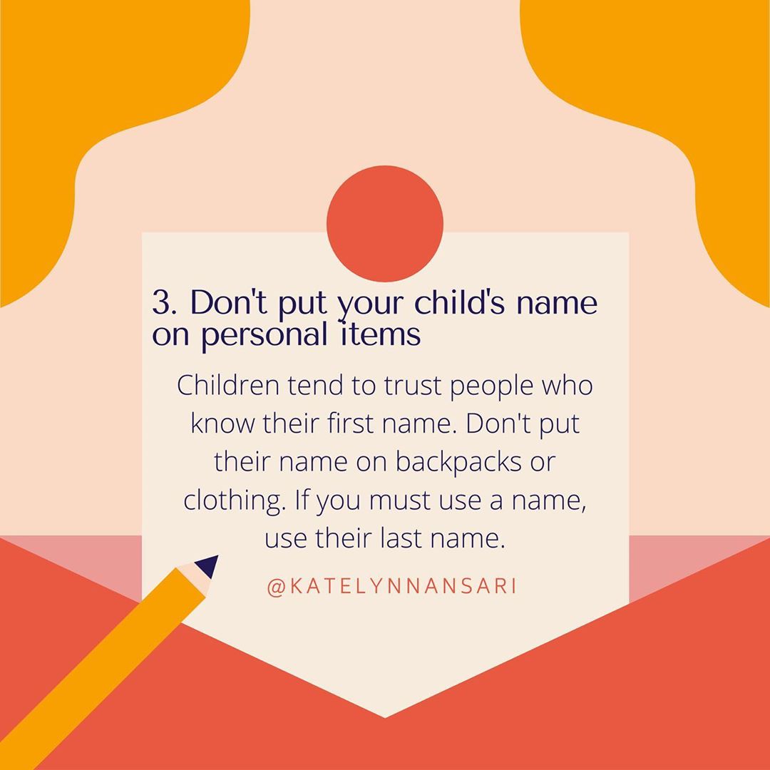 don't put your child's name on personal items