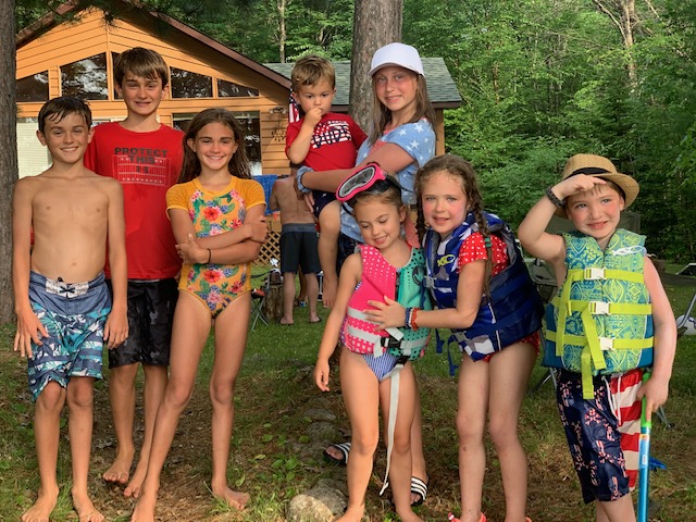 kids at the lake