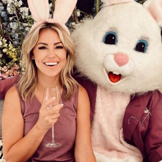 Jessica Hall with the Easter Bunny