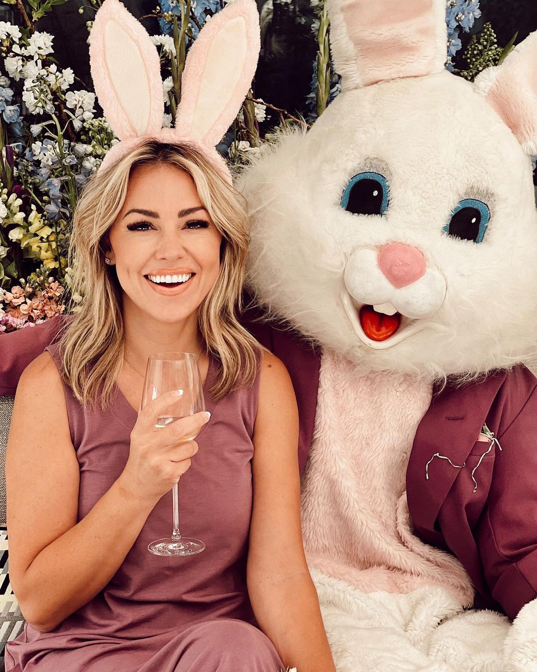 Jessica Hall with the Easter Bunny