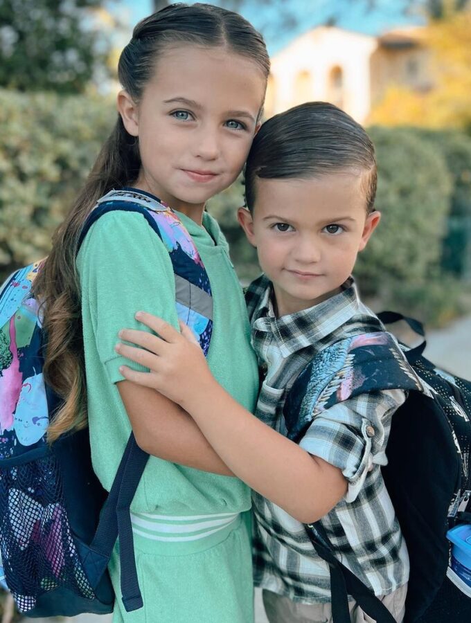 Kids in backpacks