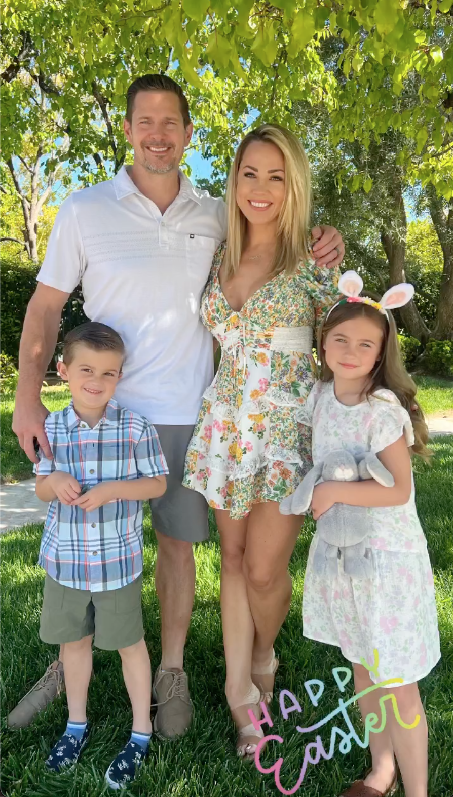 Jessica Hall and family on Easter