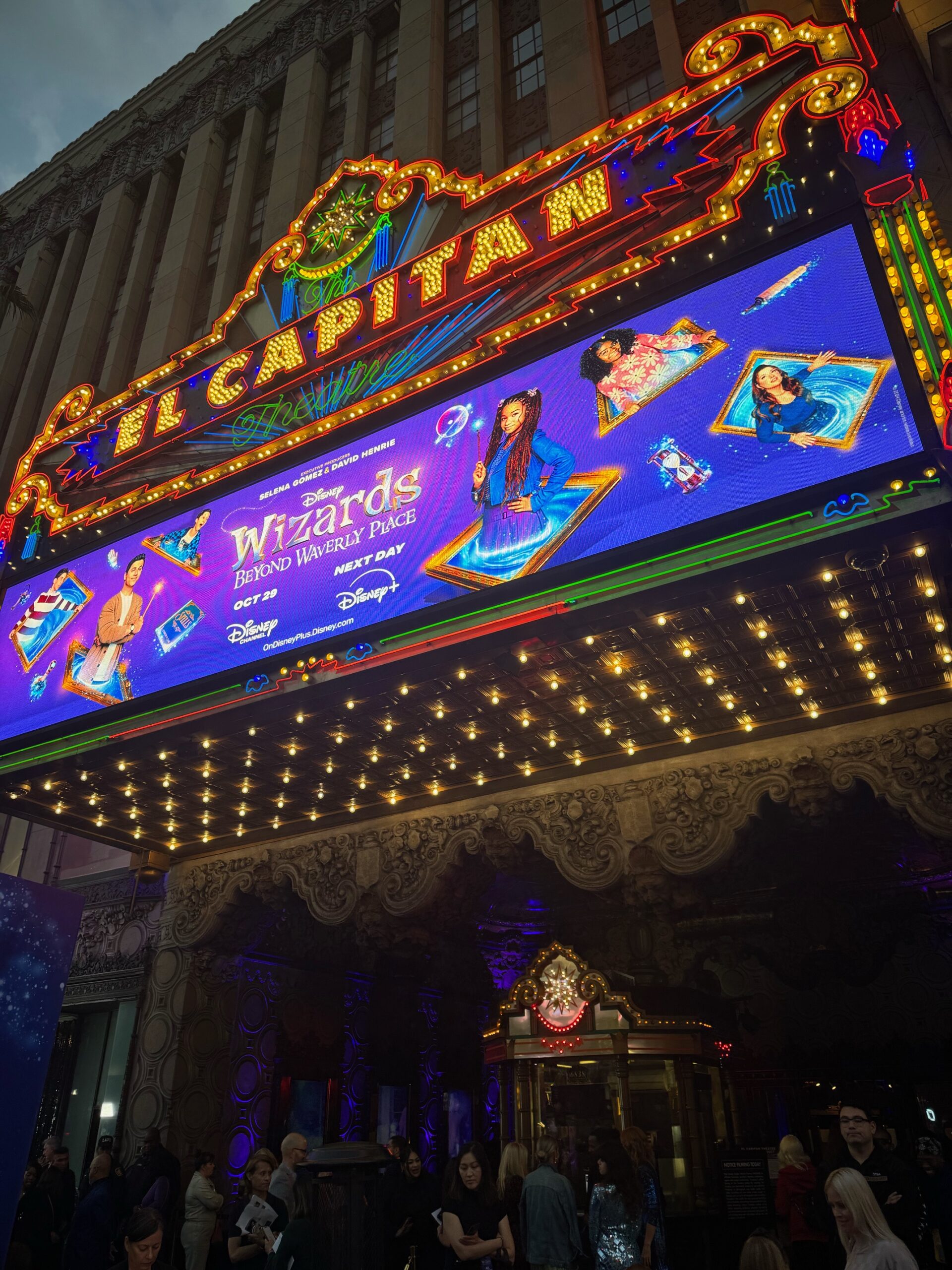 Wizards Beyond Waverly Place premiere event at Hollywood’s El Capitan Theatre. 